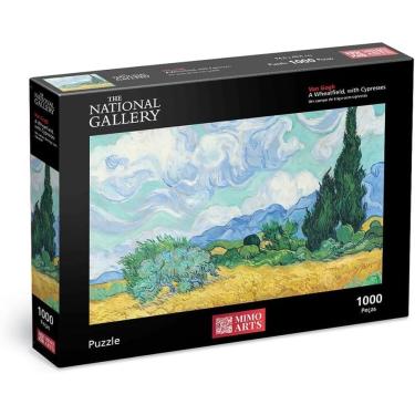Imagem de Quebra Cabeça 1000 Peças Van Gogh Campo De Trigo Mimo - 2603