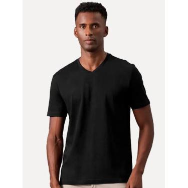 Imagem de Camiseta Calvin Klein Jeans Masculina Gola V Essentials Logo Lateral P