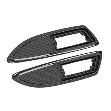 Imagem de lyrlody 2PCS Indicador Lateral REPAMENTO DE REPAMAÇÃO Indicador Lateral Surrounds Tampa DE Marcador Abs Black Fit Corsa (Estilo de fibra de carbono)