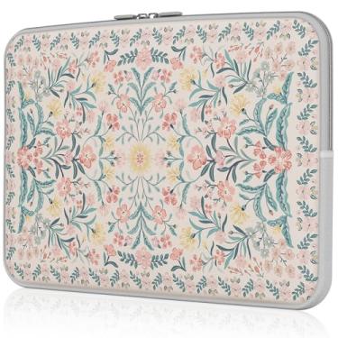 Imagem de iLeadon Capa para laptop de 13 a 14 polegadas para MacBook Air M3/M2/M1, MacBook Pro 13/14 polegadas, capa protetora fina para Chromebook, HP, Dell, linda bolsa rosa para computador para mulheres e