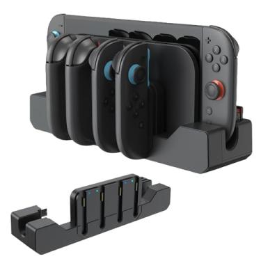 Imagem de AriKroii Base de carregamento para Nintendo Switch 2 (2025) para Joy-Con 2, Joycon 2, estação de ancoragem de carregamento, ergonomia e estação de carregamento rápido magnético para Nintendo Switch 2