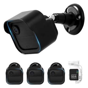 Imagem de OLAIKE Pacote com 3 suportes de câmera de segurança compatíveis com Blink Outdoor (4ª e 3ª geração), caixa protetora à prova de intempéries e suporte ajustável de 360° com módulo de sincronização 2