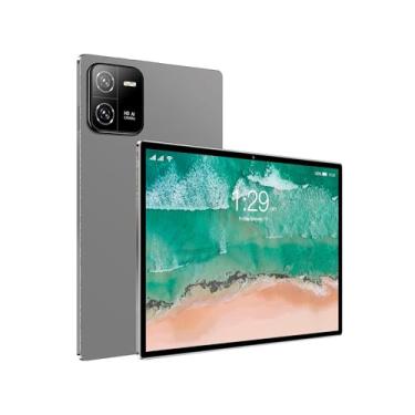 Imagem de Q&F Tech Tablet Android De 10,1", Com Wi-Fi 4G Para Estudo, Jogos E Vídeos, Navegação Na Internet, Suporte Dois Cartões Sim Em Modo Espera, 8 Núcleos/Bluetooth/Gps, Tela Ips Hd Cinza