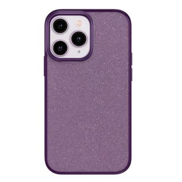 Imagem de Capa Capinha para Iphone 2 em 1 Transparente Proteção Anti Impacto Anti Queda Bordas Elevadas Protecao Cameras (Roxo, Iphone 14 Pro Max)