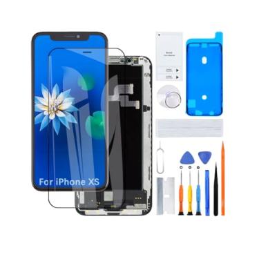 Imagem de Tela para iPhone Xs A2097 A1920 A2100 A2098 Substituição de Tela LCD 3D Touch Full HD Touch Screen ID Digitalizador Montagem de Quadro, Adesivo Impermeável, Kits de Reparo Novo