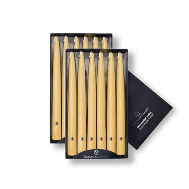 Imagem de Colonial Candle Vela cônica sem perfume, coleção Handipt, Limoncello, 25,4 cm, pacote com 12