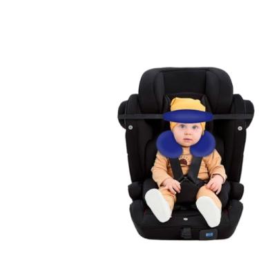 Imagem de Kit Almofada de pescoço e Faixa Apoio Suporte Cabeça de Bebê Cadeirinha Carro (Kit Azul)