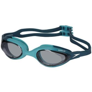 Imagem de Oculos Natação Speedo Hydrovision Verde ECO Fume