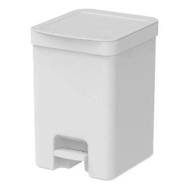 Imagem de Lixeira Dupla 12l Banheiro Cozinha Reciclagem Ou Cor Branco