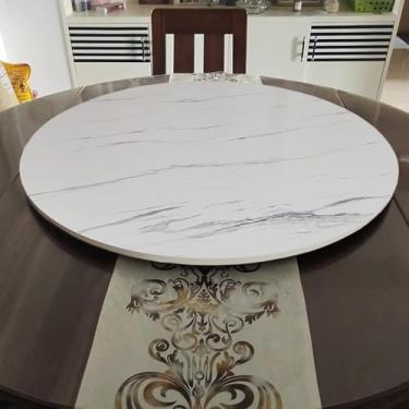 Imagem de Bandeja De Servir De Madeira De 360 ° Prato Giratório Redondo Para Jantar Em Casa Resistente E Durável Não Facilmente Danificado Fácil De Compartilhar Alimentos, Redwood Color, 20in-50cm