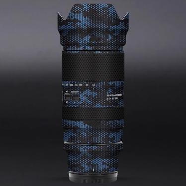 Imagem de Adesivo de lente de câmera antiarranhões para Tamron 50-400 mm F4.5-6.3 adequado para Nikon Mount Coat Wrap película protetora capa 50 400 (Mamba Blue)