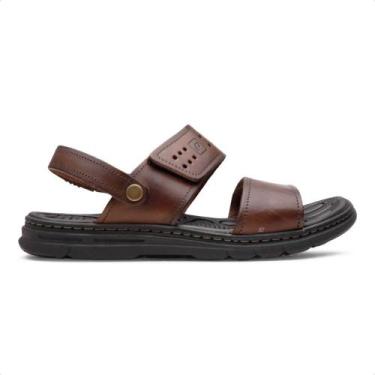 Imagem de Sandália Pegada Wave Masculina, 40, Marrom tabaco