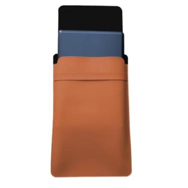 Imagem de Luvas Pasta Capa Case Para Notebook Couro 13,15 E 17 (Caramelo, 17 pol)