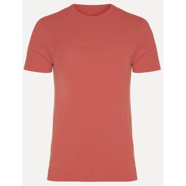 Imagem de Camiseta Ellus Masculina Cotton Fine Originals Logo Rosa Escuro-Masculino