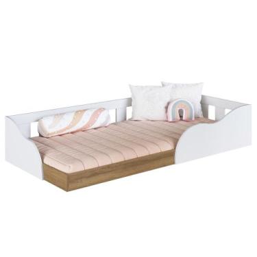Imagem de Cama Solteiro Infantil Montessoriana Infantil Asha Branco A05 - Mpozen