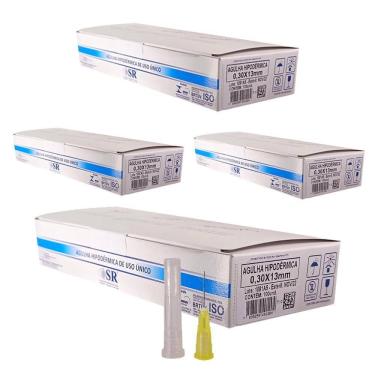 Imagem de Kit 400Un Agulha 13X0,30Mm 30G Para Intradermoterapia Sr
