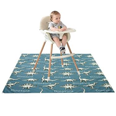 Imagem de Joyo roy Tapete de piso de 135 x 140 cm, tapete para cadeira alta, impermeável, tapete de brincar para crianças pequenas, jogo americano para mesa de jantar, tapete de cadeira alta para crianças