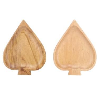 Imagem de 2pcs de madeira que serve bandeja japonesa estilo elegante elegante manual artesanato de madeira serve pratos definidos para lanches restaurante de cozinha de bolo de fruta