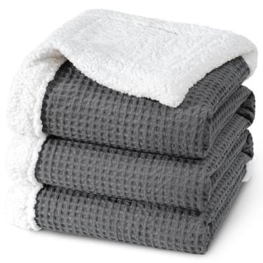 Imagem de Cobertor PHF Waffle Sherpa King Size 264x228cm de pelúcia de luxo