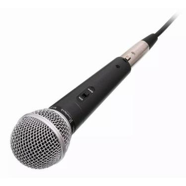Imagem de Microfone Com Fio Cabo 5 Metros XLR Femea Com P10 M58 Karaokê Igrejas 