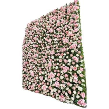 Imagem de Jardim Vertical Flores Rosas Artificiais Muro de Flor - La Caza Store