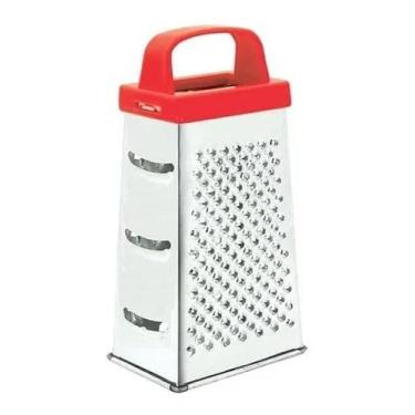 Imagem de Ralador 4 Faces aço Inox Fatiador Legumes Queijos Cozinha 21cm - Iddea