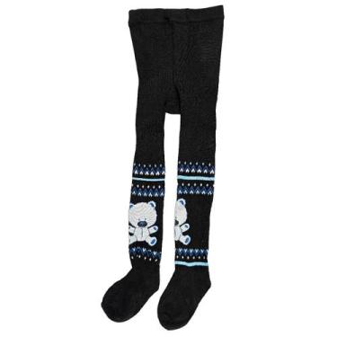 Imagem de Meia Calça Infantil Grossa Menina Com Estampa Inverno Proteção Frio - 