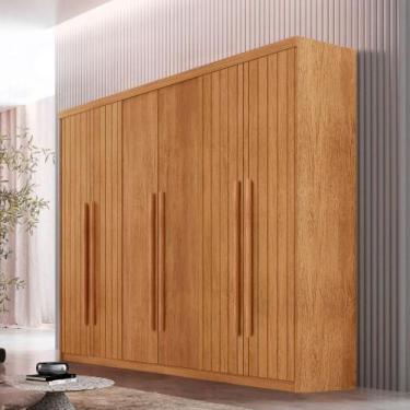 Imagem de Guarda Roupa Casal Toronto Mdf 6 Portas 2 Gavetas Moderna Naturalle Se