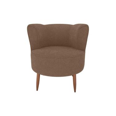 Imagem de Poltrona Decorativa Premium Redonda Savana Matrix Boucle Marrom