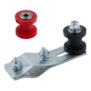 Imagem de Ajustador de tensor de corrente com tensor de corrente de 8 mm com duas rodas guia para motor 49cc 60cc 66cc 80cc bicicleta motorizada bicicleta sujeira ATV bicicletas