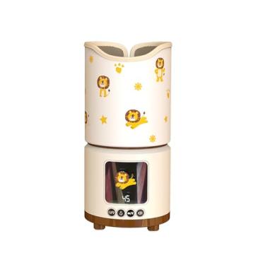 Imagem de Aquecedor de mamadeira 2 em 1 com 6 ruídos brancos – 4 níveis de temperatura, display digital, compatível com vários tipos de mamadeiras, recarregável por USB, itens essenciais para viagem para bebês