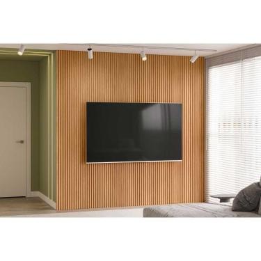 Imagem de Painel p/ Banheiro até 90 Pol Modular 2.6 Ripado 258x250cm Nature Fosco - Linea Brasil