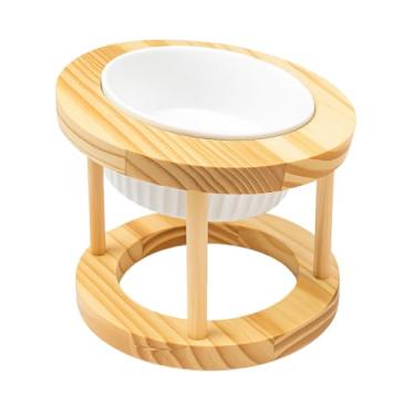 Imagem de Comedouro Cães E Gatos Elevado Ergonomico Em Porcelana (Branco)