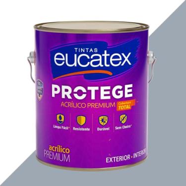 Imagem de Tinta Acrilica Lavavel Protege Sem Cheiro - 3,6L Eucatex, Cinza Prata