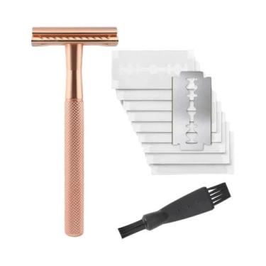 Imagem de Navalha De Segurança Masculina Com Cabo Pesado, 10 Refil De Lâmina De 