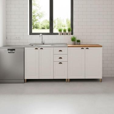 Imagem de Cozinha Americana Balcão 2 Peças Branco Amoudi Móveis 