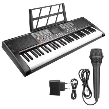 Imagem de Teclado 61 Teclas Com Funções Profissionais Display Usb Mic