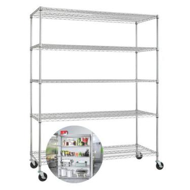 Imagem de Estante Aço cromado com 5 Prateleiras Cromada Aramada - Members Mark