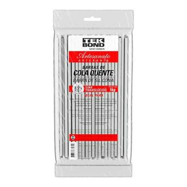 Imagem de Bastão De Cola Quente 7mm 1kg Translúcido - Ideal Para Montagens E Colagens