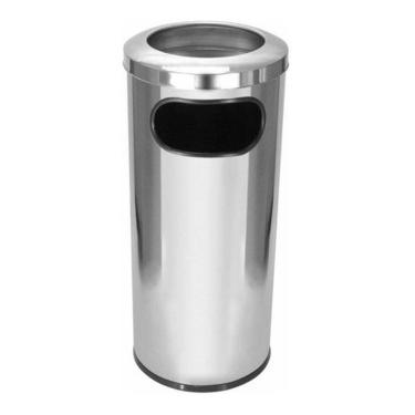 Imagem de Cinzeiro Lixeira Em Aço Inox Com Aro Em Inox 50L