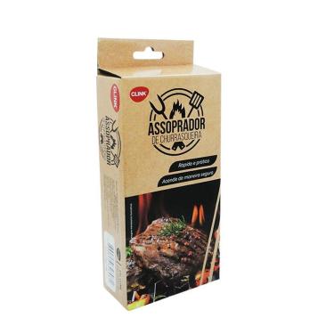 Imagem de Acendedor / soprador de churrasqueira manual 19x7cm
