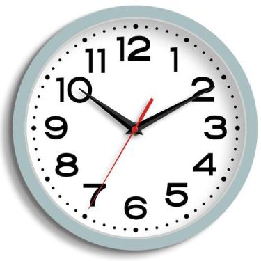 Imagem de Relógio de parede Roymnie Silent Non-Ticking 30cm azul cinza