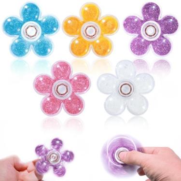 Imagem de Pacote com 5 Fidget Spinners SCIONE com glitter para adultos e criança