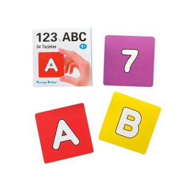 Imagem de Cartões de aprendizagem, folhas, letras e números, 54 cartões - Lightb