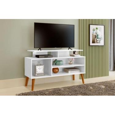 Imagem de Rack para TV de 42 Pés de Madeira Suporte Robusto 110cm - CARMOLAR, Br