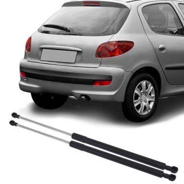 Imagem de Par Amortecedor Tampa Traseira Porta Malas Peugeot 206 Hatch 1999 à 2010 Mola Gás