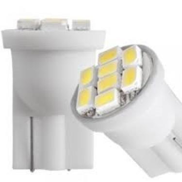 Imagem de Lâmpada Lanterna 8 Leds T10 3528 Esmagada Grande Pingo Par