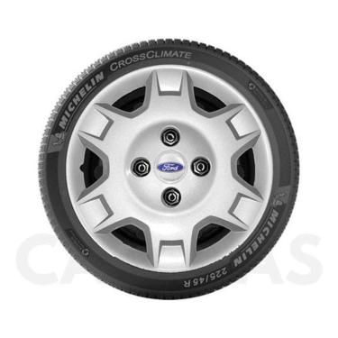 Imagem de Kit 4 Calotas Ford Ka Fiesta Aro 13 Com Emblema 046Cb