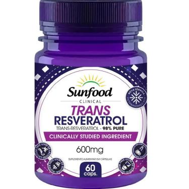 Imagem de KIT 02 TRANS RESVERATROL 98% PURE 600MG 60 SOFGELS  SUNFOOD