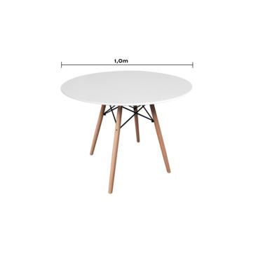 Imagem de Mesa de Jantar Redonda Eames Eiffel 100cm BRANCA